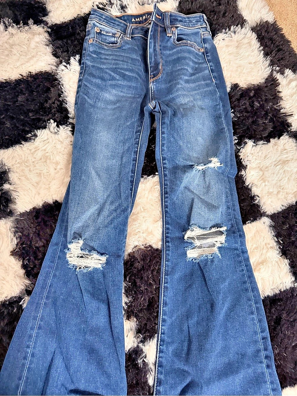 American Eagle Next Level Stretch Highest Waist Flare Jean Highest Waist Flare